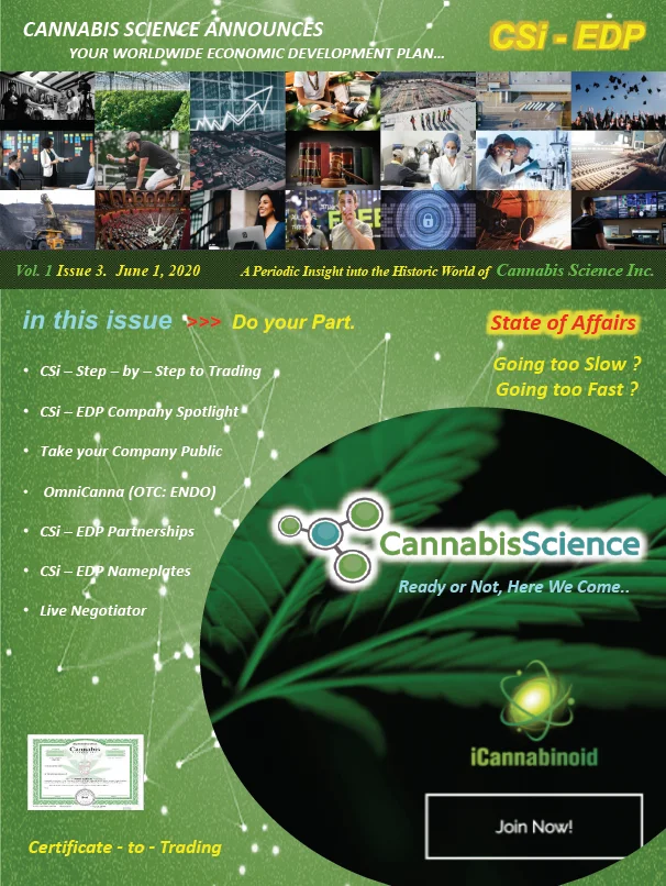 Cannabis Science State of Affairs Vol. 1 Issue 3, June 1 2020